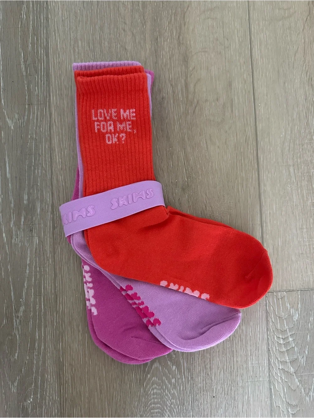 3-Pack Skims Candy Heart Limited Edition Crew Socks